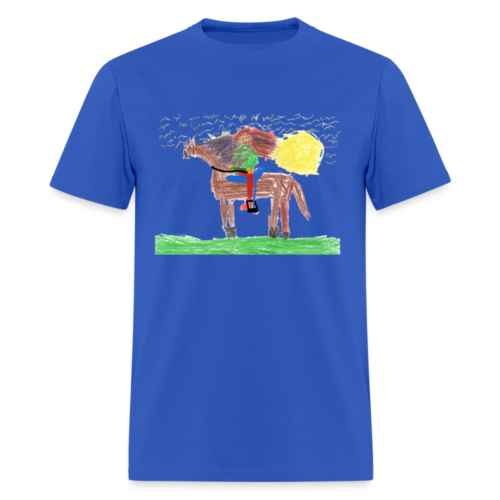 DC26 Evelyn H's "Horse Riding" T-shirt - royal blue