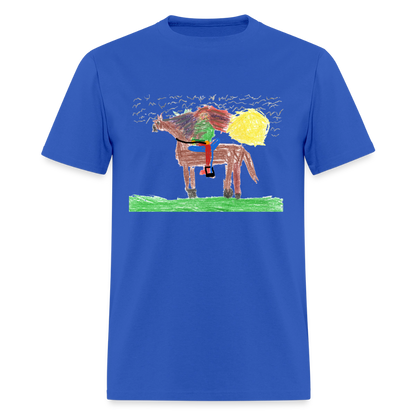 DC26 Evelyn H's "Horse Riding" T-shirt - royal blue