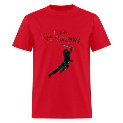 DC26 Liam's "Die Enemies" T-shirt - red