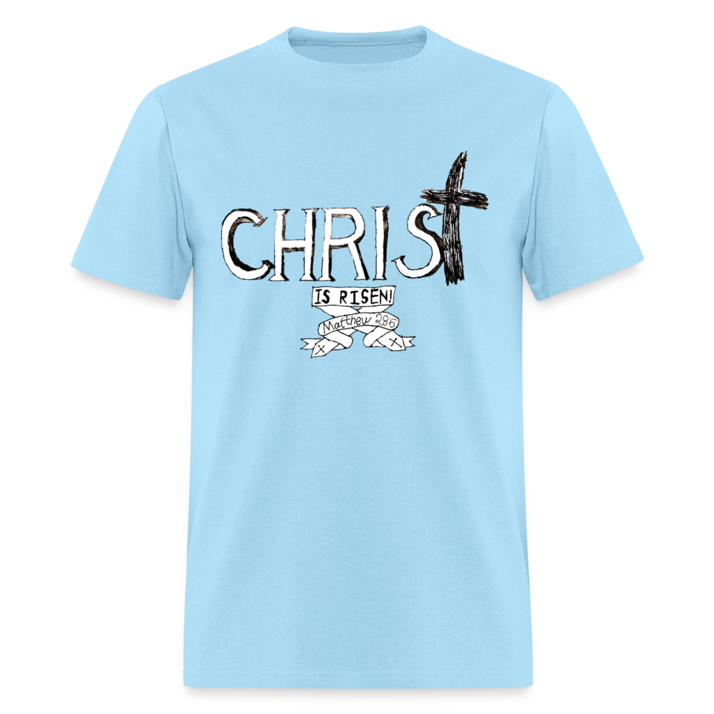 DC26 Parker's "Christ is Risen!" T-shirt - powder blue