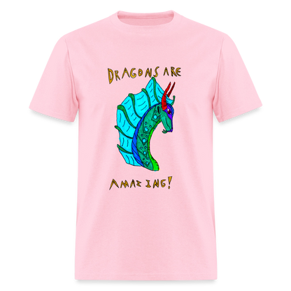 DC26 Reva's "Dragons Are Amazing" T-shirt - pink