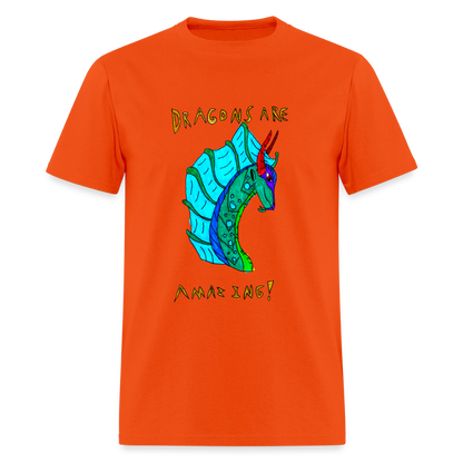 DC26 Reva's "Dragons Are Amazing" T-shirt - orange