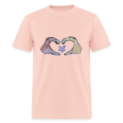 DC25 Gracie's " Heart Hands" T-Shirt - blush pink 