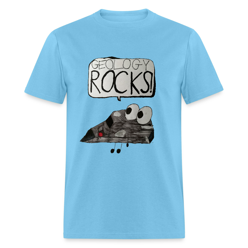DC25 Parker's "Geology Rocks" T-Shirt - aquatic blue