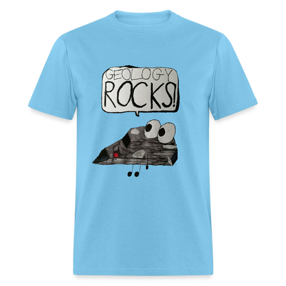 DC25 Parker's "Geology Rocks" T-Shirt - aquatic blue