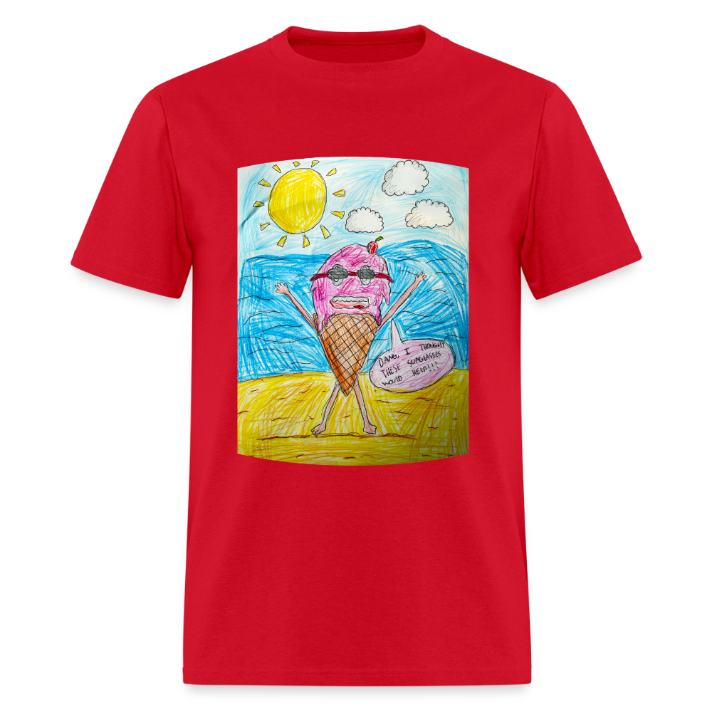 DC26 Peyton's "Ice Cream Sunglasses" T-shirt - red