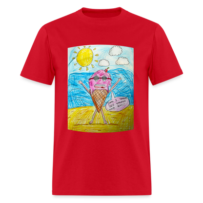 DC26 Peyton's "Ice Cream Sunglasses" T-shirt - red