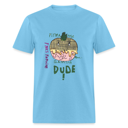 DC25 Asher's "Pineapple Gaming" T-Shirt - aquatic blue