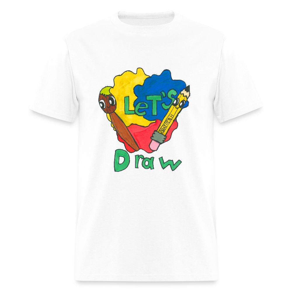 DC25 Brayden's "Let's Draw" T-shirt - white