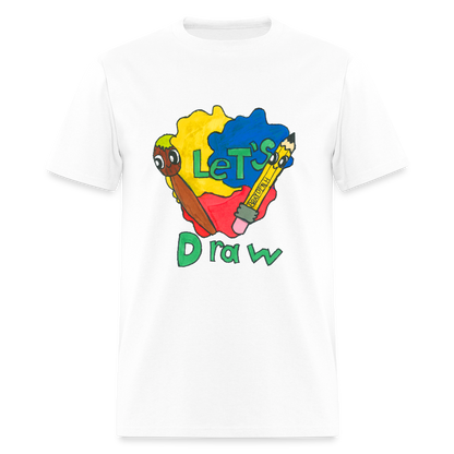DC25 Brayden's "Let's Draw" T-shirt - white