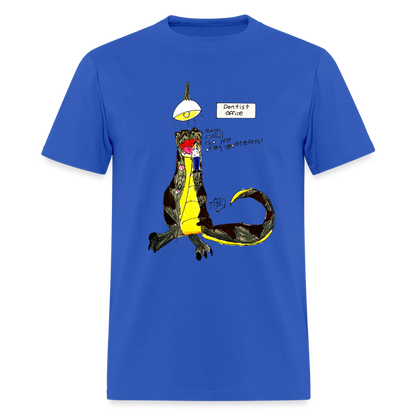 DC26 Callie's "Dino Dentist" T-shirt - royal blue