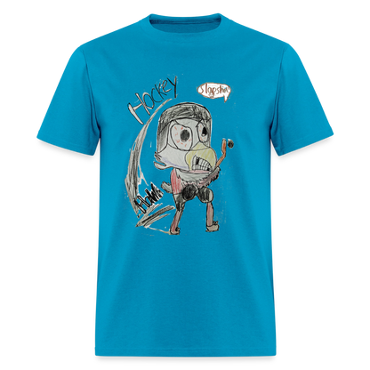 DC26 luca's "Hockey Hawk" T-shirt - turquoise