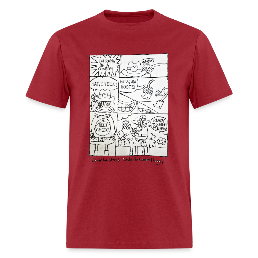DC26 Jamie's "Cowboy Froggie" T-shirt - dark red