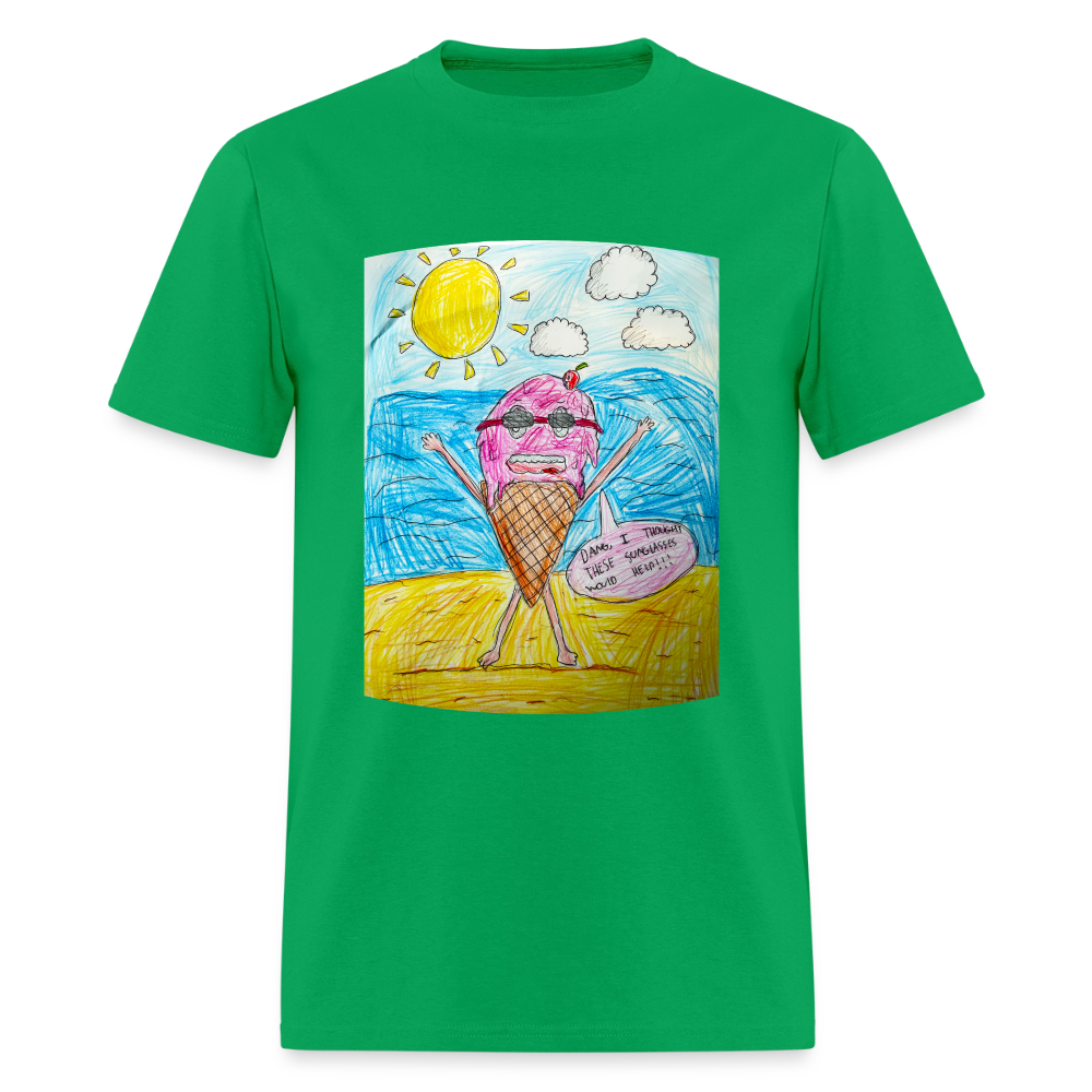 DC26 Peyton's "Ice Cream Sunglasses" T-shirt - bright green