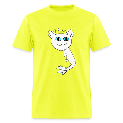 DC26 Evelyn's "Axolot Lovel" T-shirt - safety green