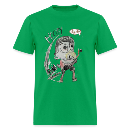 DC26 luca's "Hockey Hawk" T-shirt - bright green