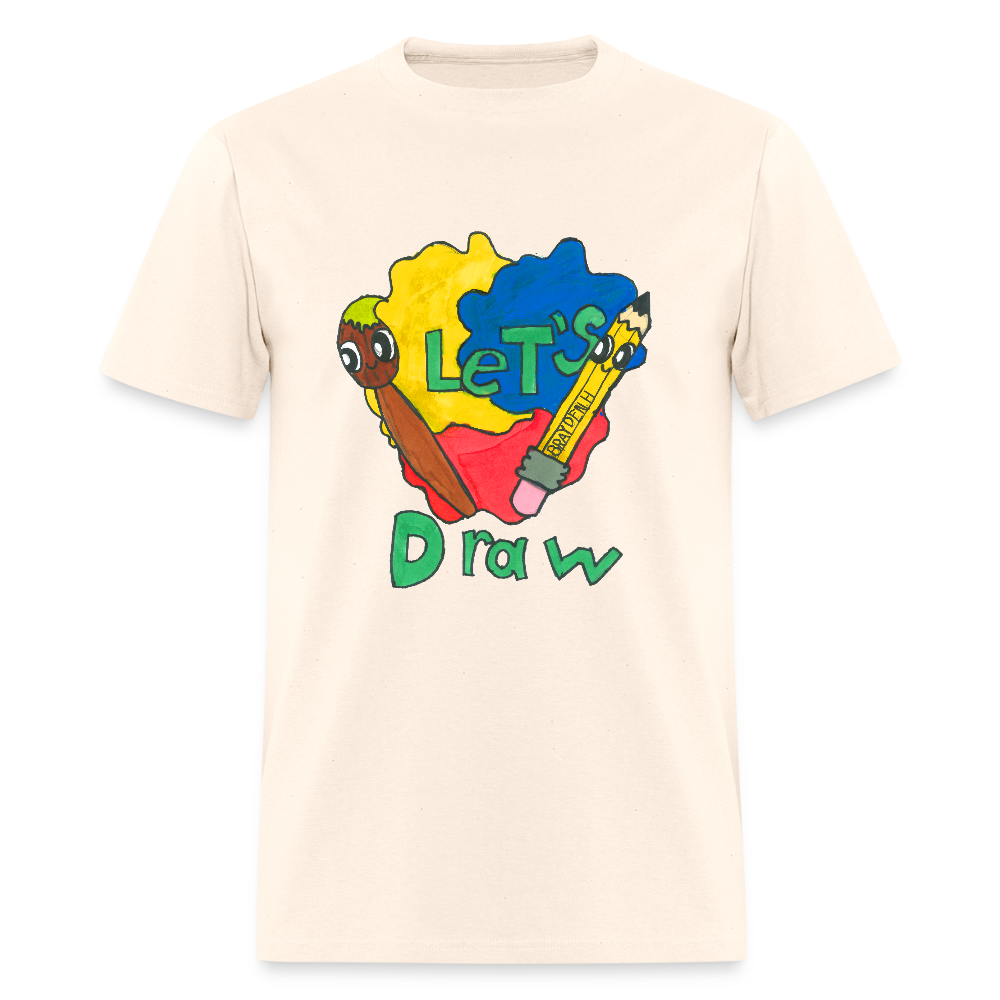 DC25 Brayden's "Let's Draw" T-shirt - natural