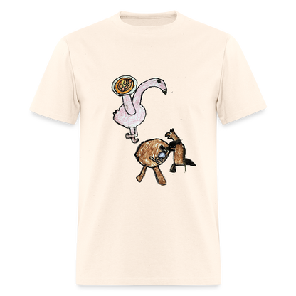 DC25 Evelyn's "Flamingo Pizzeria" T-Shirt - natural
