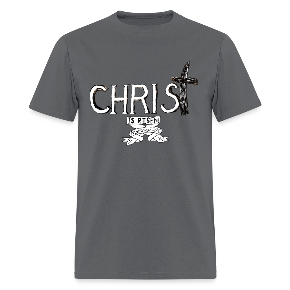 DC26 Parker's "Christ is Risen!" T-shirt - charcoal