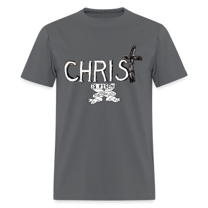 DC26 Parker's "Christ is Risen!" T-shirt - charcoal