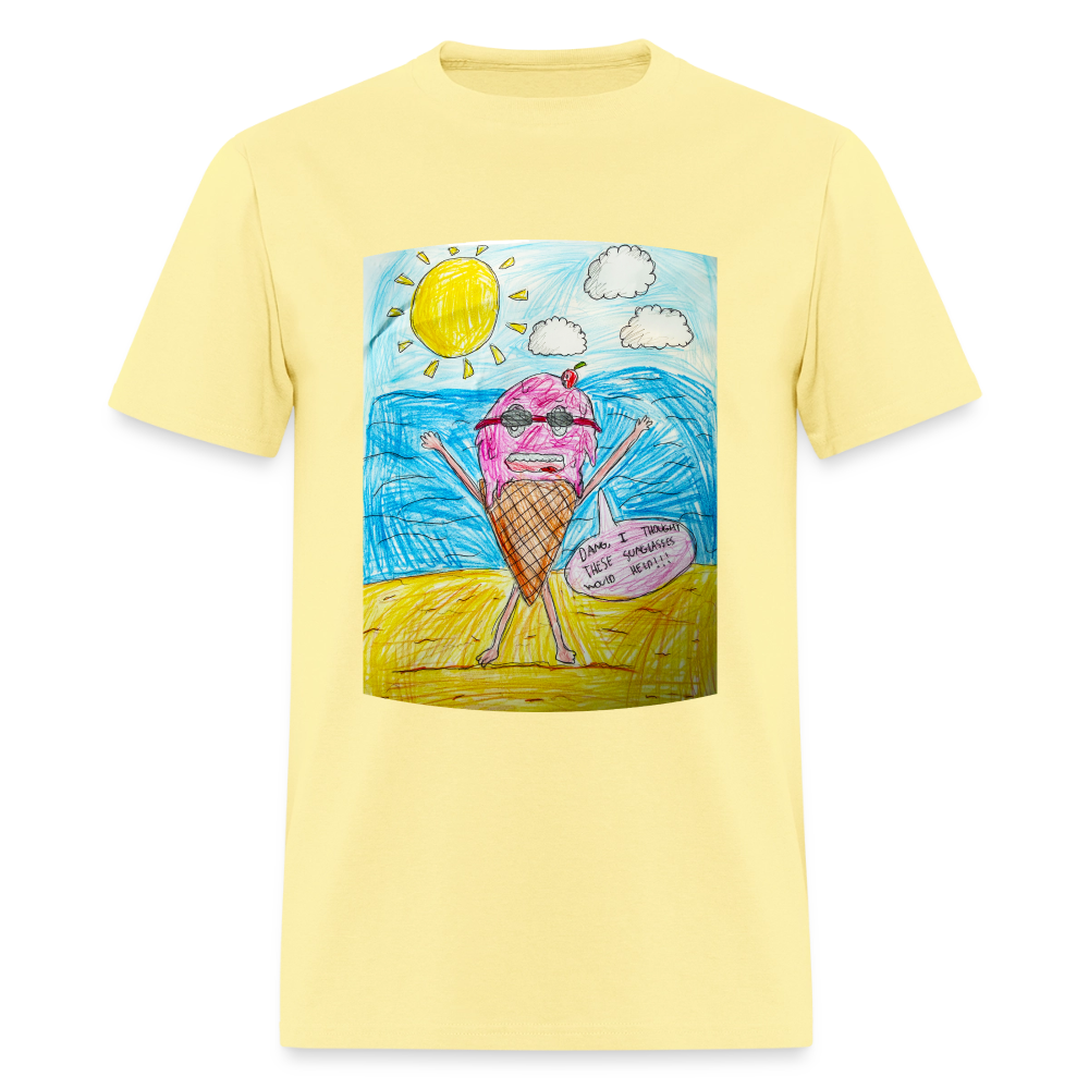 DC26 Peyton's "Ice Cream Sunglasses" T-shirt - cornsilk