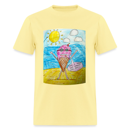 DC26 Peyton's "Ice Cream Sunglasses" T-shirt - cornsilk
