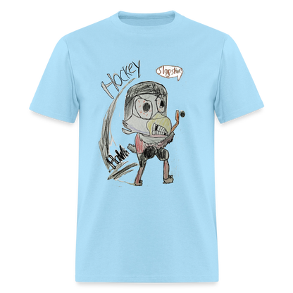 DC26 luca's "Hockey Hawk" T-shirt - powder blue