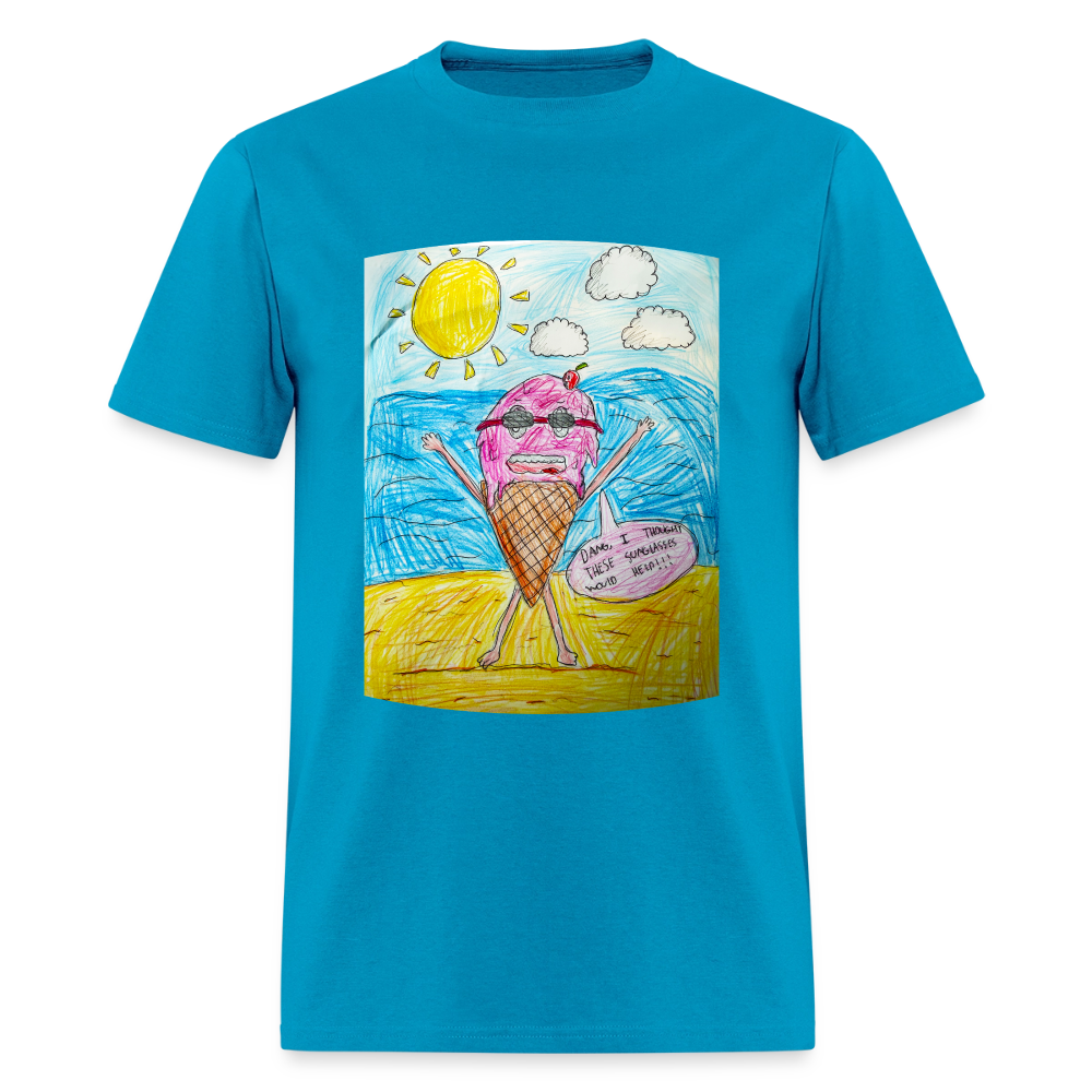 DC26 Peyton's "Ice Cream Sunglasses" T-shirt - turquoise