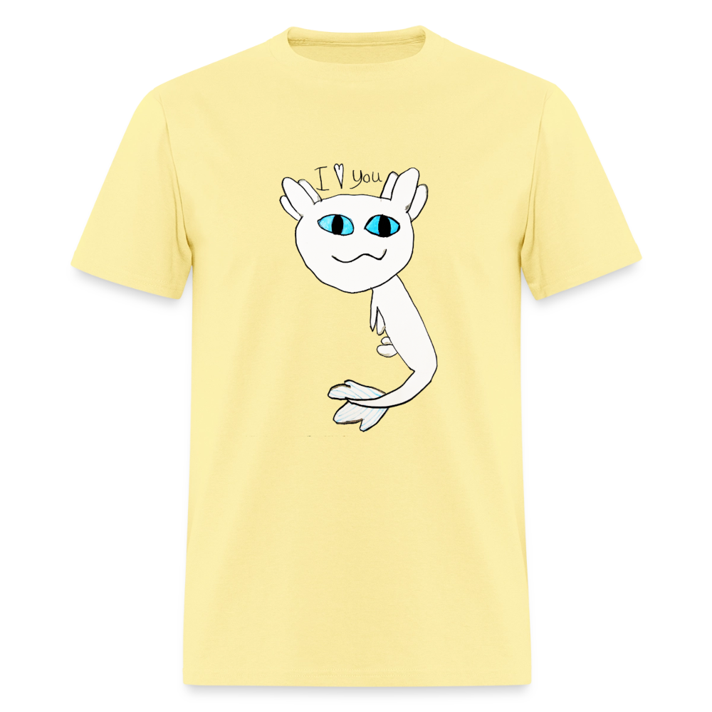 DC26 Evelyn's "Axolot Lovel" T-shirt - cornsilk