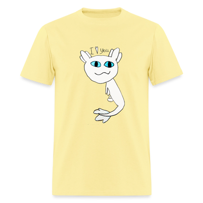 DC26 Evelyn's "Axolot Lovel" T-shirt - cornsilk