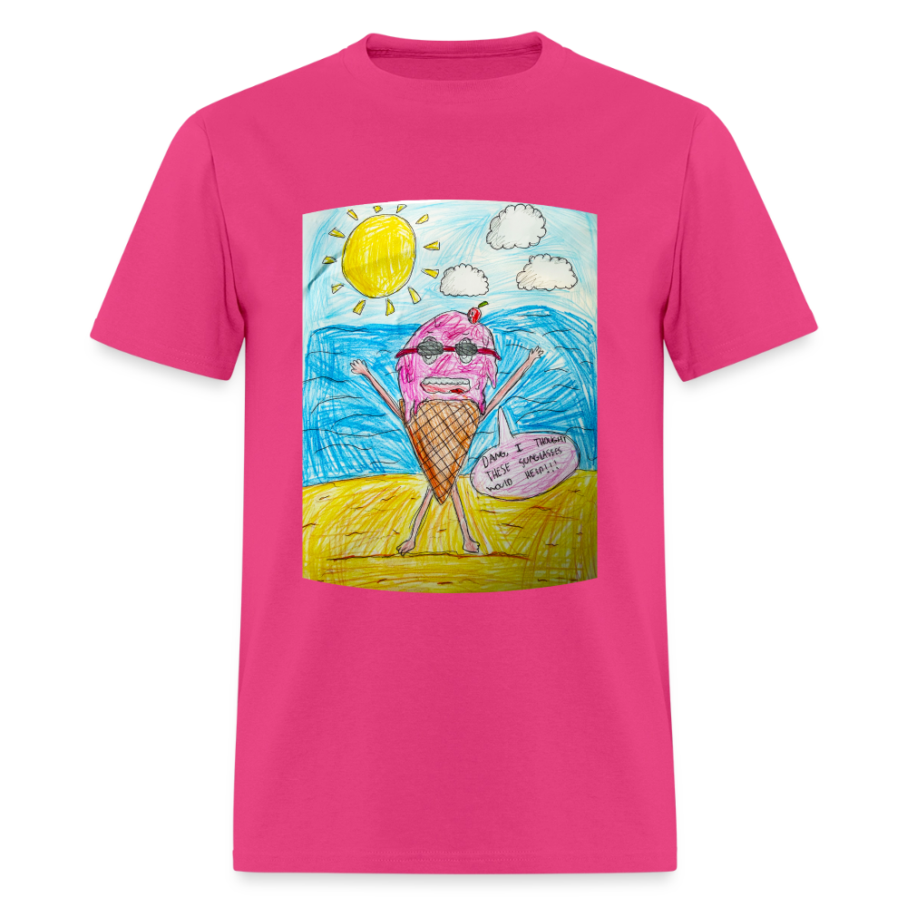 DC26 Peyton's "Ice Cream Sunglasses" T-shirt - fuchsia