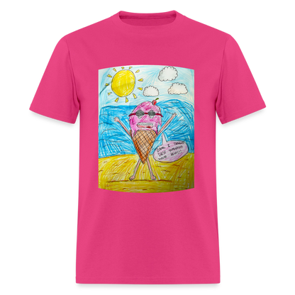 DC26 Peyton's "Ice Cream Sunglasses" T-shirt - fuchsia
