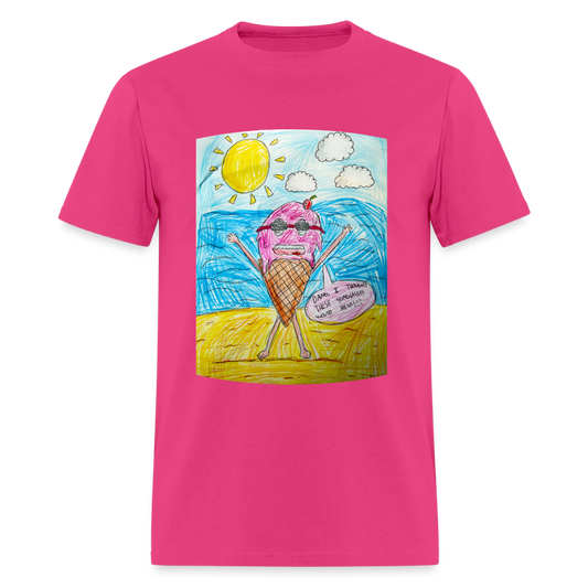 DC26 Peyton's "Ice Cream Sunglasses" T-shirt - fuchsia