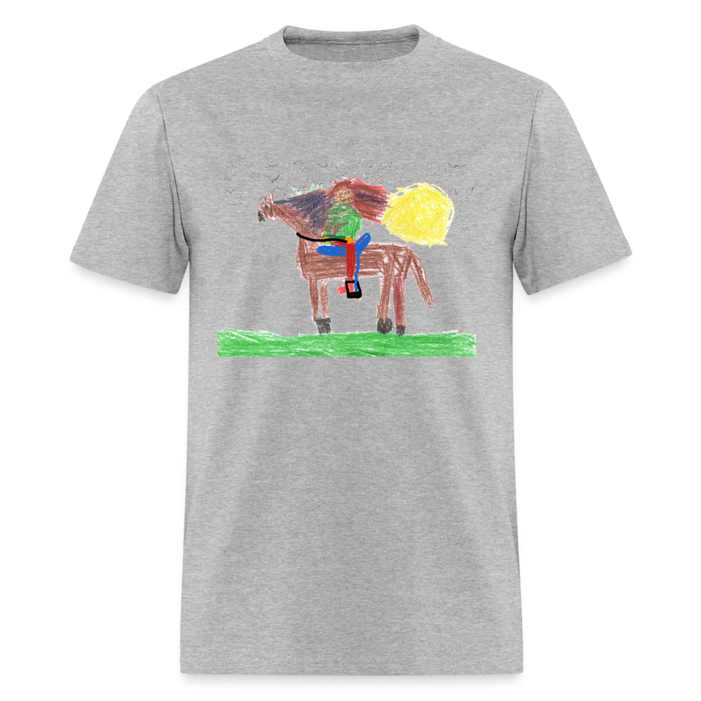 DC26 Evelyn H's "Horse Riding" T-shirt - heather gray