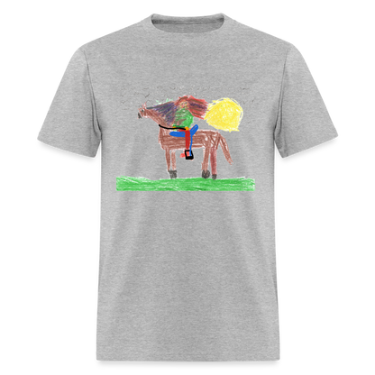 DC26 Evelyn H's "Horse Riding" T-shirt - heather gray