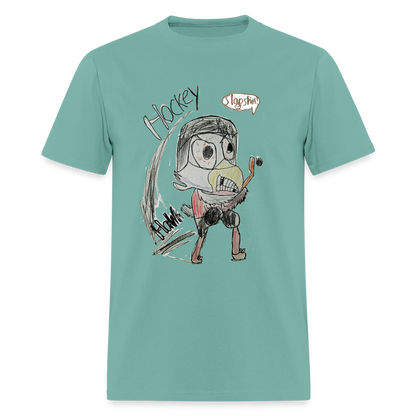 DC26 luca's "Hockey Hawk" T-shirt - aquatic