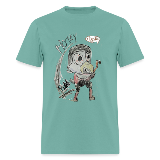 DC26 luca's "Hockey Hawk" T-shirt - aquatic