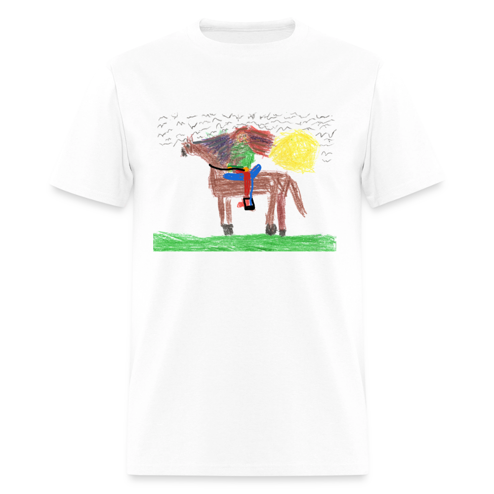DC26 Evelyn H's "Horse Riding" T-shirt - white