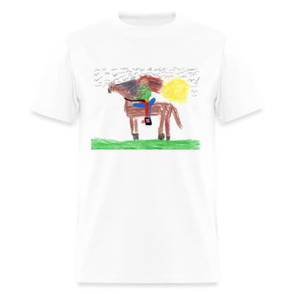 DC26 Evelyn H's "Horse Riding" T-shirt - white