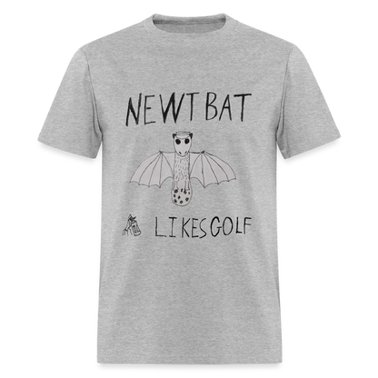 DC25 Oliver W's "Newtbat Likes Golf" T-Shirt - heather gray