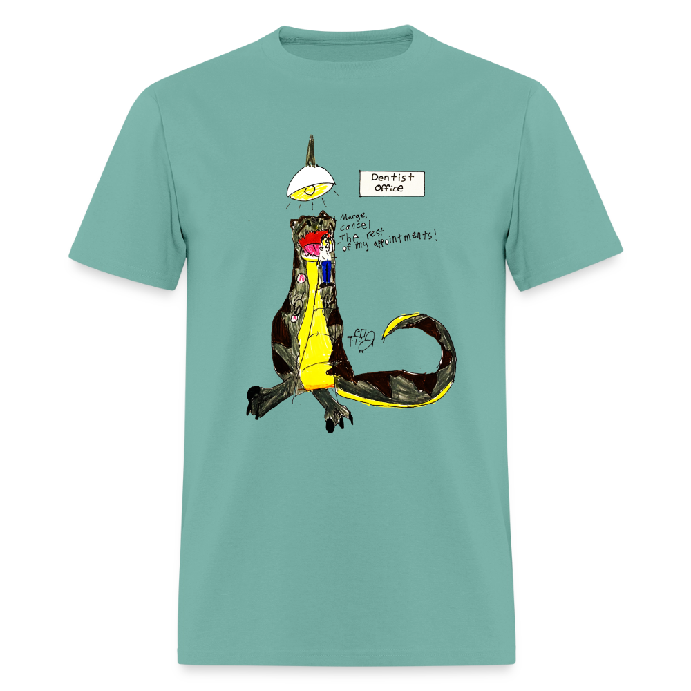 DC26 Callie's "Dino Dentist" T-shirt - aquatic