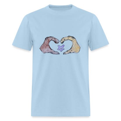 DC25 Gracie's " Heart Hands" T-Shirt - powder blue