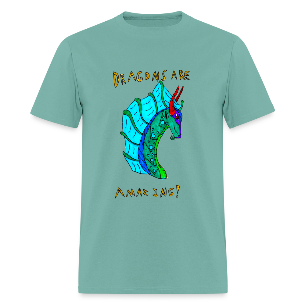 DC26 Reva's "Dragons Are Amazing" T-shirt - aquatic