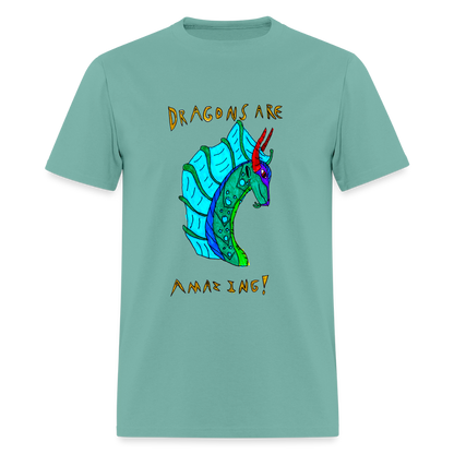 DC26 Reva's "Dragons Are Amazing" T-shirt - aquatic
