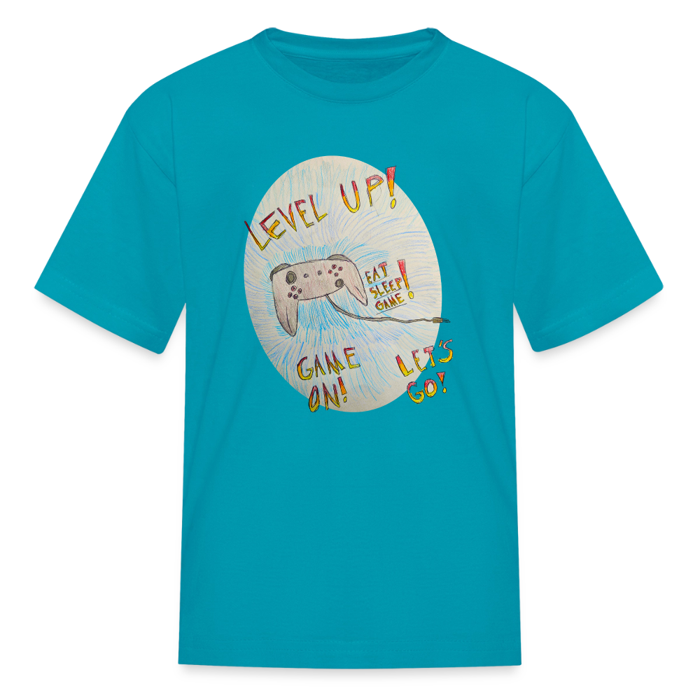 DC26 Wyatt's "Level Up!" T-shirt - turquoise