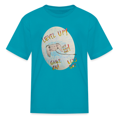 DC26 Wyatt's "Level Up!" T-shirt - turquoise