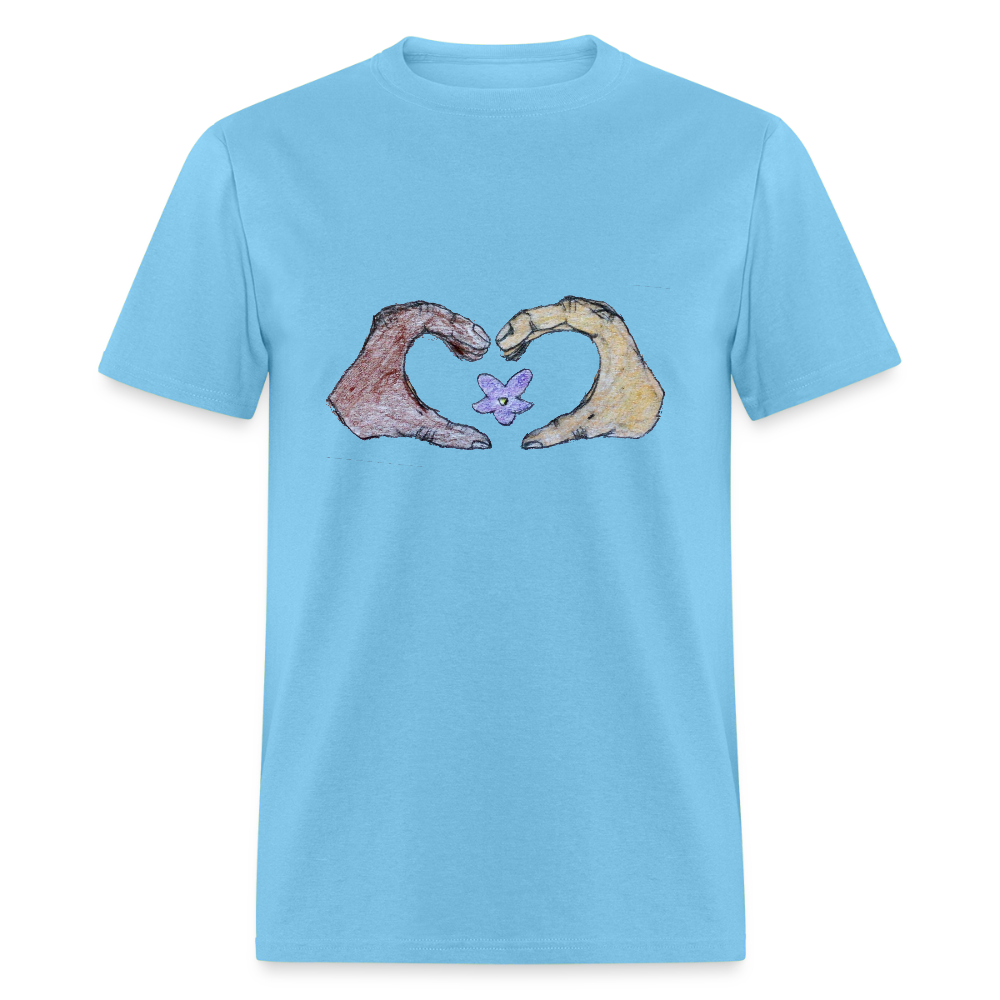 DC25 Gracie's " Heart Hands" T-Shirt - aquatic blue