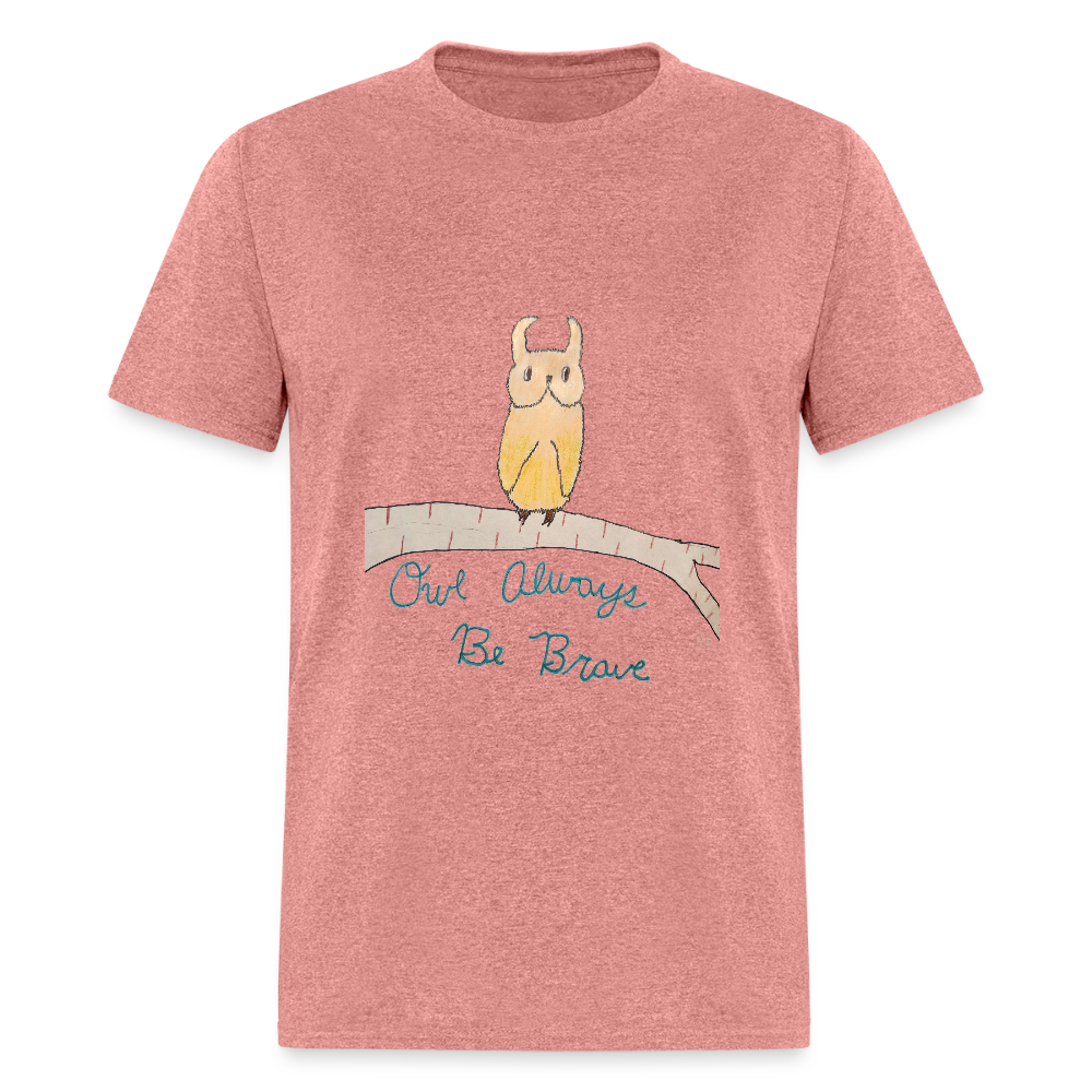 DC25 Bailee's "Owl Always Be Brave" T-shirt - heather mauve