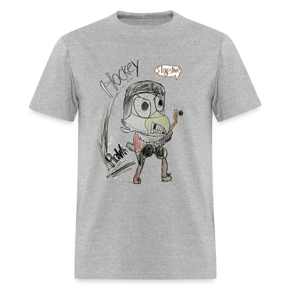 DC26 luca's "Hockey Hawk" T-shirt - heather gray