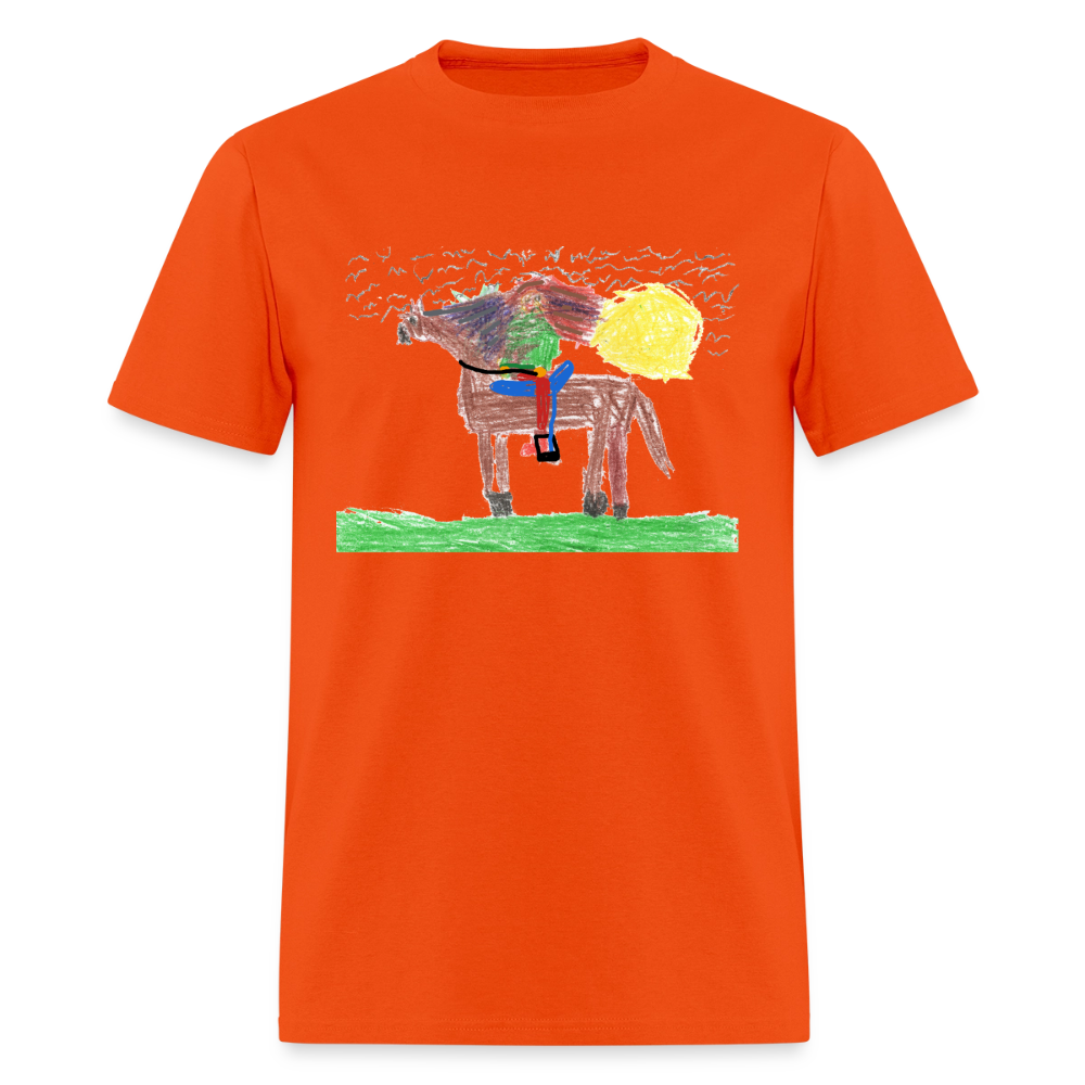 DC26 Evelyn H's "Horse Riding" T-shirt - orange